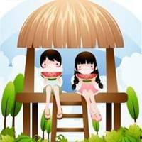 吃瓜的卡通情侣头像,趣味横生的甜蜜瞬间